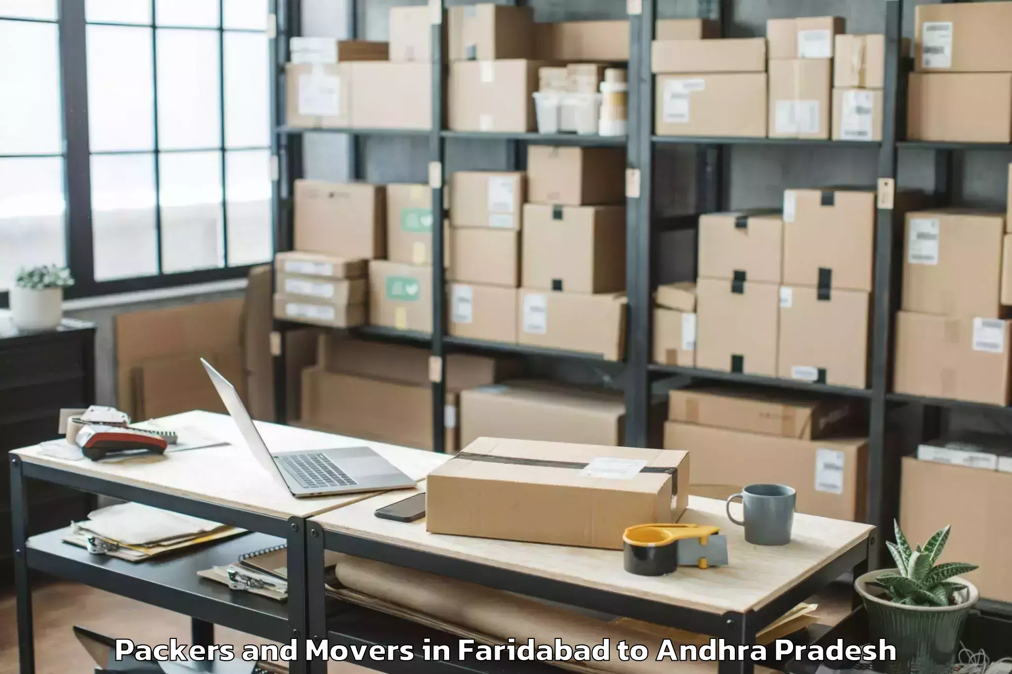 Expert Faridabad to Vissannapeta Packers And Movers